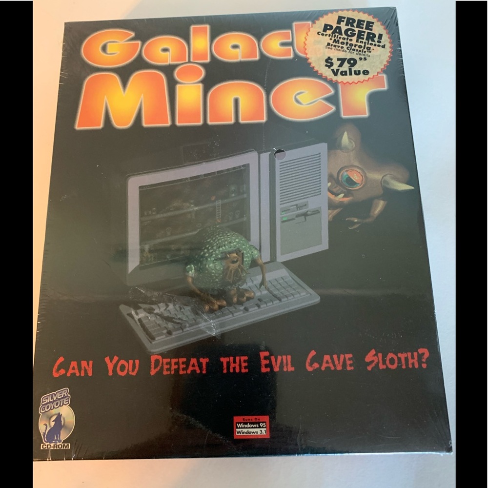 Galactic Miner PC Game Vintage 1996 New Sealed